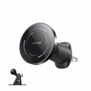 Automašīnas lādētājs-turētājs magnētiskais Joyroom JR-ZS502 MagSafe 15W (gaisa ventilācijas/galda paneļa), melns