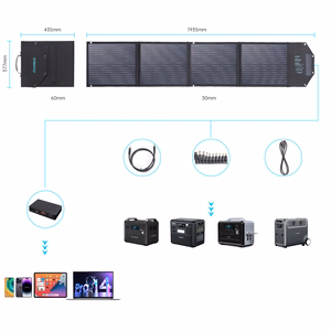 Choetech SC009-V2 saules salokāms lādētājs 100W USB-C / 2x USB-A PD QC - melns