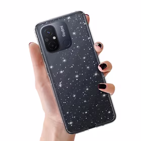 Crystal Glitter viedtālruņa apvalks Xiaomi Redmi 12C/11A sudrabains