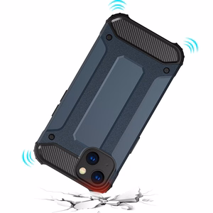 Hybrid Armor viedtālruņa apvalks iPhone 14 Plus bruņots hibrīda apvalks melns