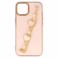 Moderns viedtālruņa apvalks Iphone 14 Plus dizains 3 gaiši rozā