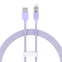 Ātrās uzlādes kabelis Baseus USB-A uz Lightning Explorer Series 1m 2.4A (violets)