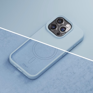 Etteri Silicone Mag case for iPhone 15 Pro Max 6,7" light blue
