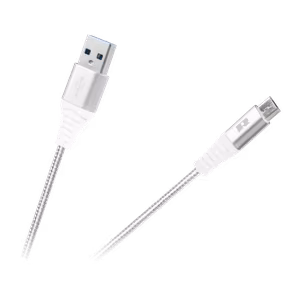 REBEL USB – micro USB kabelis, 100 cm, balts