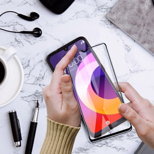 5D Full Glue Ceramic keramikas ekrāna aizsargs iPhone XR / 11, melna