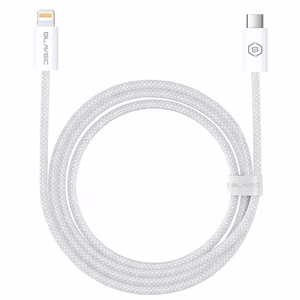 Blavec Cable Candy braided - Type C to Lightning - PD 20W 2,4A 3 metres Apple CarPlay (CCA-CL24W30) white