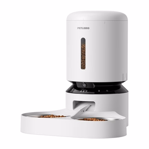 Petlibro Granary camera feed dispenser with double bowl, 5L (white)