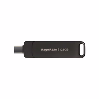 USB zibatmiņa PATRIOT Rage R550 128GB 100 MB/S USB A+C grozāms dizains (PE128GR550DSAD) melna