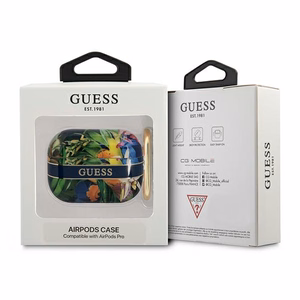 Guess GUAPHHFLB чехол для AirPods Pro синий/синий Flower Strap Collection