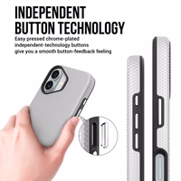 Perfectionists Trīsstūra Mag futrālis iPhone 15 sudraba krāsā