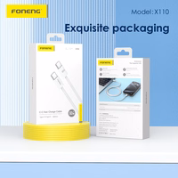 Foneng Kabelis X110 - Type-C uz Type-C - PD 60W 3A 1,2 m balts