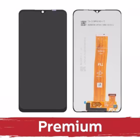 LCD displejs saderīgs ar Samsung A047 A04s melns OEM