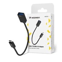 Wozinsky WOTGY1S USB-C 3.0 (vīriešu) - USB-A 3.0 (sieviešu) OTG adapteris - melns