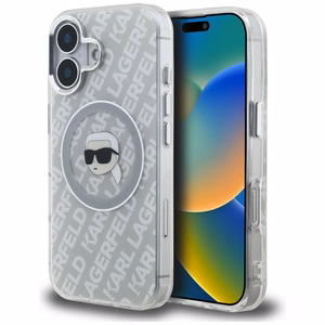 Karl Lagerfeld IML Karl Head Logo MagSafe maciņš iPhone 16 - pelēks
