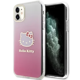Hello Kitty IML Gradient Electrop Kitty Head korpuss viedtālrunim iPhone 11 / XR - rozā