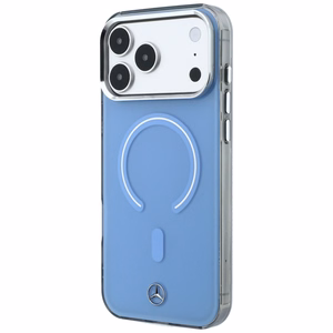 Mercedes Double Layer Iconic Logo vāciņš modelim iPhone 18 Pro Max / 17 Pro Max, saderīgs ar MagSafe – zils