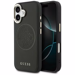 Guess Perforated 4G MagSafe maciņš for iPhone 17 - melns