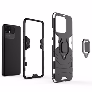 Ring Armor прочный гибридный чехол + магнитный держатель Realme Narzo 50A чёрный