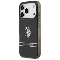 US Polo DH un apakšējās joslas logotips Magnētiskais apvalks iPhone 17 Pro - melns