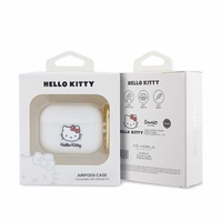 Hello Kitty Silikonais 3D Kitty Head korpuss AirPods Pro - balts