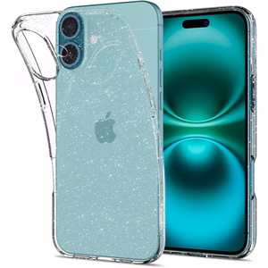 Spigen Liquid Crystal vāciņš ierīcei iPhone 16 6.1", caurspīdīgs ar spīdumiem