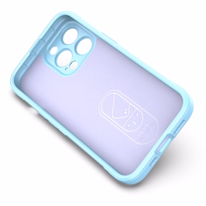 Magic Shield viedtālruņa apvalks iPhone 13 Pro elastīgs bruņu gaiši zilas krāsas vāks