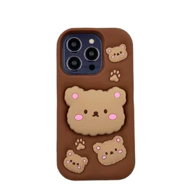 Maciņš 3D BEARS AR STATĪVU IPHONE 13