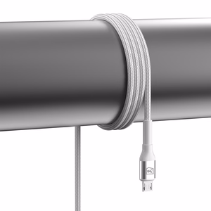 3mk Hyper Cable N-SERIES USB-A / MicroUSB 1m 5V/2.4A 12W kabelis - balts