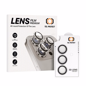 Tempered glass Tel Protect 3D Lens on camera for Samsung Galaxy S25 transparent (lens 3 pieces)