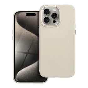 Maciņš priekš iPhone 15 PRO MAX Forcell F-Protect Frame Premium saderīgs ar Magsafe antīki balts