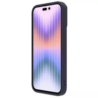 Nillkin CamShield zīdains silikona apvalks iPhone 15 Pro Max tumši violetā