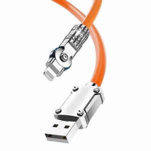 USB kabelis Dudao L24AL (180' stūris) Oranžs Lightning 100cm (līdz 30W)