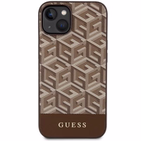 Guess GUHMP14SHGCFSEW iPhone 14 / 15 /13 6.1" brūns/brūns hardcase GCube Stripes MagSafe