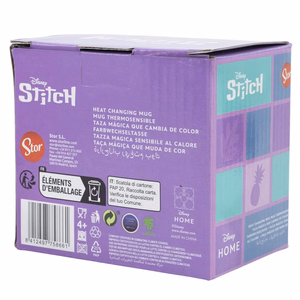 Disney Stitch & Angel krāsu mainoša keramikas krūze dāvanu kastē, 325 ml