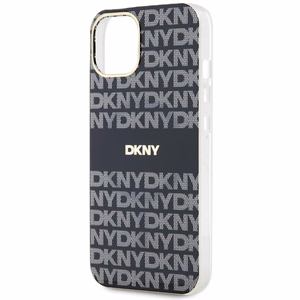 DKNY IML Mono un svītras Magnētiskais viedtālruņa apvalks iPhone 15 Plus / 14 Plus - melna