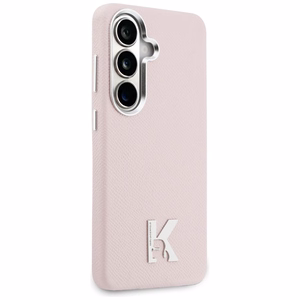 Maciņš Karl Lagerfeld K Metal Logo MagSafe Samsung Galaxy S26 rozā
