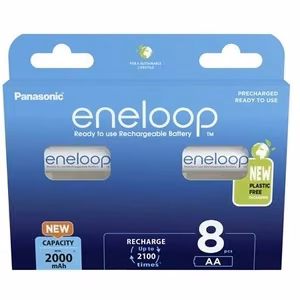 Uzlādējamas baterijas PANASONIC ENELOOP AA 2000 mAh 8 gab. (BK-3MCDE/8HH)