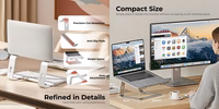 Ventilated Ultra-Slim Aluminum Laptop Statīvs