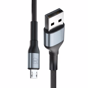 3mk Hyper Cable N-SERIES USB-A / MicroUSB 1m 5V/2.4A 12W kabelis - melns