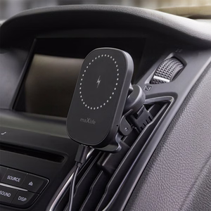 Maxlife turētājs automašīnas ventilācijas atverei MXCH-16 magnētiskais ar bezvadu uzlādi melns 15W