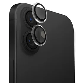 Uniq Optix caurspīdīgs kameras lēcas aizsargs iPhone 16 / 16 Plus ar aplikatoru - caurspīdīgs melns
