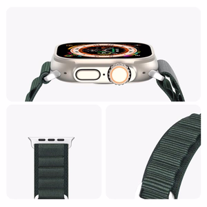 Sporta siksna ar sprādzi Apple Watch 9 / 8 / 7 / 6 / SE / 5 / 4 / 3 / 2 / 1 (41, 40, 38 mm) Dux Ducis siksna GS versija - zaļa