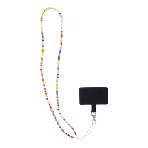 PIXIE telefona kakla siksna, telefona kulons / garums 68 cm (cilpā 34 cm) / uz kakla - karoliņi