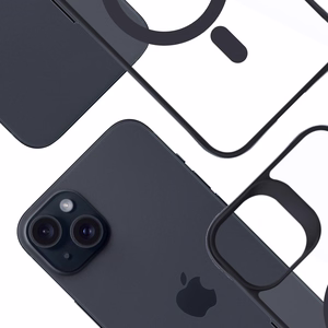 3mk Satin Armor Magnētiskais viedtālruņa apvalks ar MagSafe iPhone 15 - caurspīdīgs ar melnu rāmi