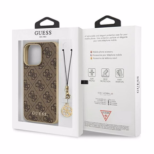Guess GUHCP13LGF4GBR iPhone 13 Pro / 136,1" brūns/brūns maciņš 4G Charms Collection