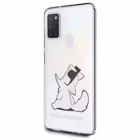 Karl Lagerfeld Choupette Fun apvalks Samsung Galaxy M21 - Caurspīdīgs