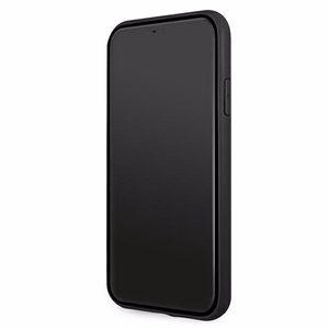 BMW ādas perforēts viedtālruņa apvalks iPhone 11 / Xr - sarkans