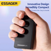 Lādētājs Essager "Ultra Thin" melns 65W (PD / QC3.0)