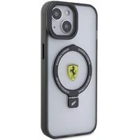 Ferrari gredzena statīva 2023 kolekcijas magnētiskais viedtālruņa apvalks iPhone 15 Plus / 14 Plus - melns