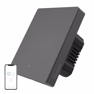SONOFF M5-1C-80 WiFi viedais sienas slēdzis (1 kanāls, rāmim, grafīta)